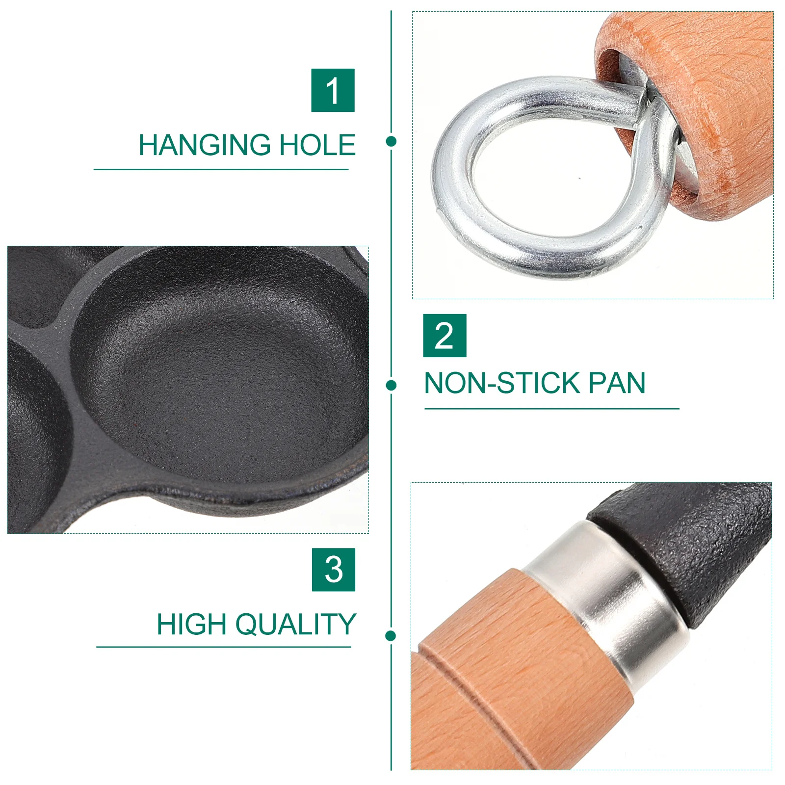 1 шт. чугунная сковорода для яиц с антипригарным покрытием, форма с пятью отверстиями, противоскользящая, эргономичный дизайн, легко чистится, защита от ожогов, удобная ручка
1 шт. чугунная сковорода для яиц с антипригарным покрытием, форма с пятью отверстиями, противоскользящая, эргономичный дизайн, легко чистится, защита от ожогов, удобная ручка