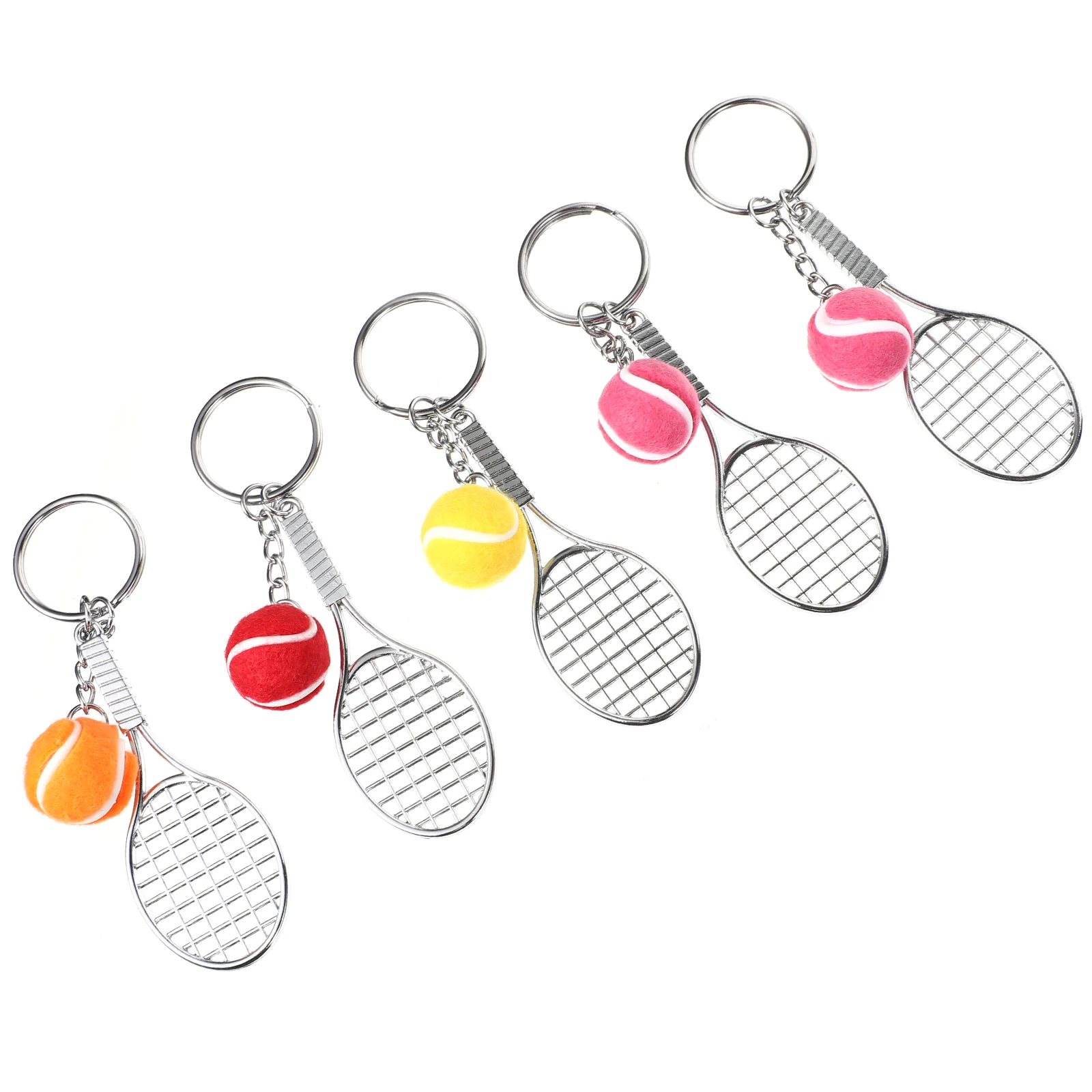 5pcs Tennis Racket Keychain Metal Ring Durable Hanging Keychains Decorations Ball Child Gifts Fashion Accessories
5pcs Tennis Racket Keychain Metal Ring Durable Hanging Keychains Decorations Ball Child Gifts Fashion Accessories