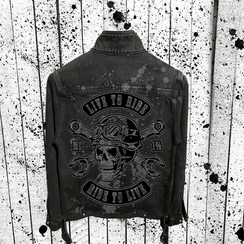 Men's Jacket Spring And Autumn New Dark Punk Style Fashion Youth Casual Plus-Size Denim Jacket
Men's Jacket Spring And Autumn New Dark Punk Style Fashion Youth Casual Plus-Size Denim Jacket