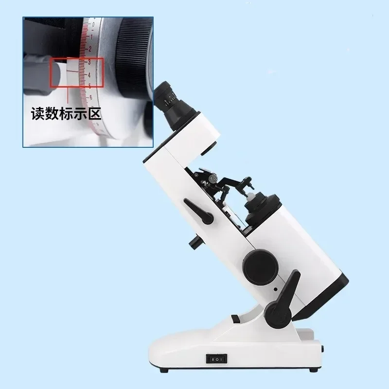 220V Manual Lensmeter Focimeter, External Reading Optical Instrument for Eyeglass Lens Prism Measurement
220V Manual Lensmeter Focimeter, External Reading Optical Instrument for Eyeglass Lens Prism Measurement