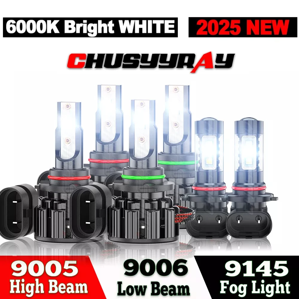 6x Canbus 9005 9006 9145 Комплекты светодиодных ламп дальнего/ближнего света + противотуманных фар 12 В 6000 К 100000 лм 1:1 такой же размер для Jeep Grand Cherokee 2005-2010
6x Canbus 9005 9006 9145 Комплекты светодиодных ламп дальнего/ближнего света + противотуманных фар 12 В 6000 К 100000 лм 1:1 такой же размер для Jeep Grand Cherokee 2005-2010