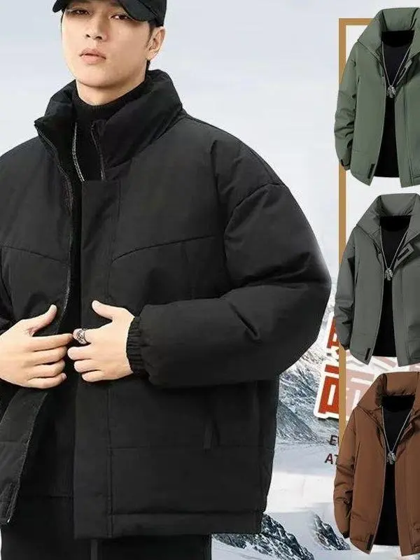 Men's Winter Thiened Fce Lined Cotton Jaet Loose Fit Stand Collar Padded Coat Casual Trendy Outerwear Warm Clothing
Men's Winter Thiened Fce Lined Cotton Jaet Loose Fit Stand Collar Padded Coat Casual Trendy Outerwear Warm Clothing