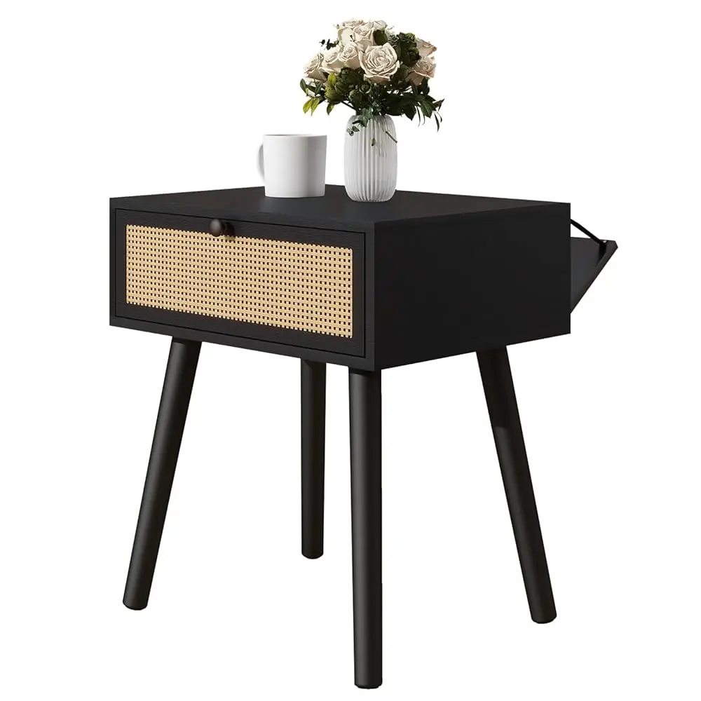 Hidden Compartment Nightstands, Rattan Nightstand With Wood Legs, Boho Side Table Concealment Furniture, Bedside End Table For
Hidden Compartment Nightstands, Rattan Nightstand With Wood Legs, Boho Side Table Concealment Furniture, Bedside End Table For