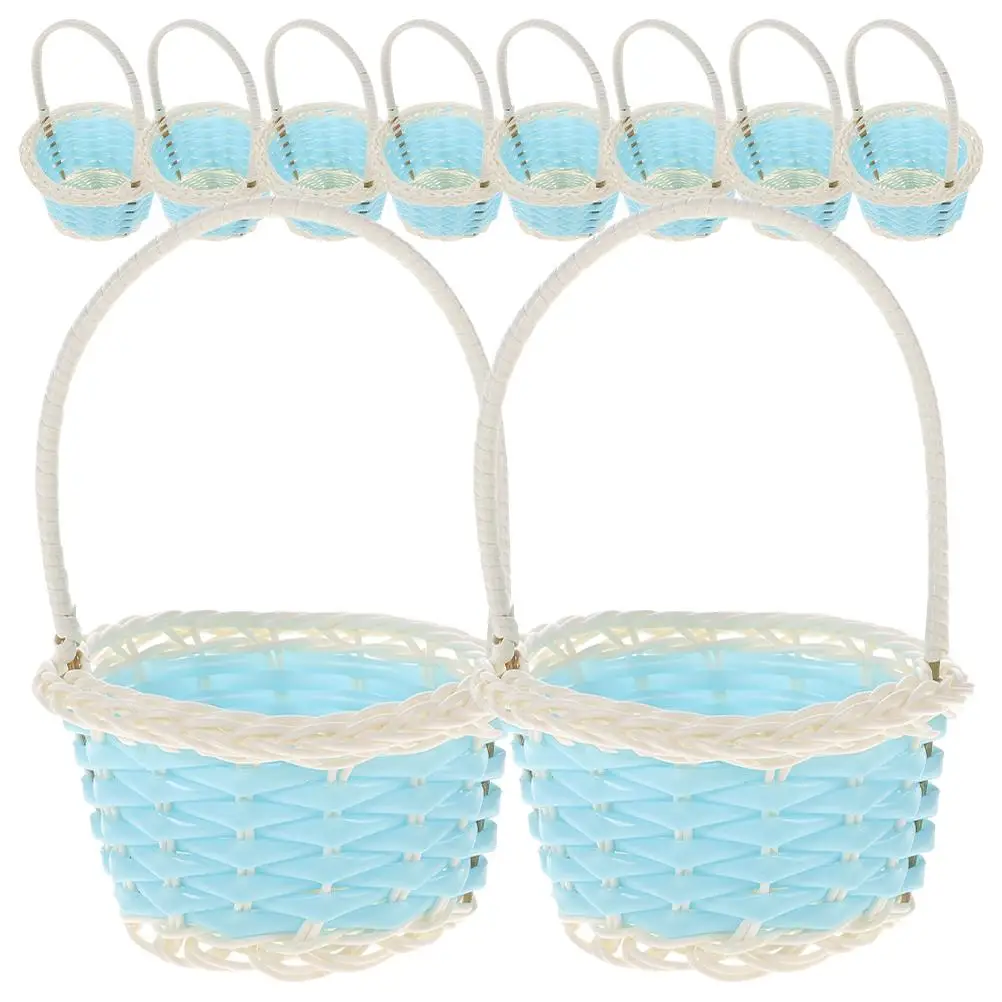 10pcs Mini Hamper Shopping Basket Cute Small Woven Baskets for Favors Easter Plastic Picnic Storage Decor Tiny Handmade
10pcs Mini Hamper Shopping Basket Cute Small Woven Baskets for Favors Easter Plastic Picnic Storage Decor Tiny Handmade