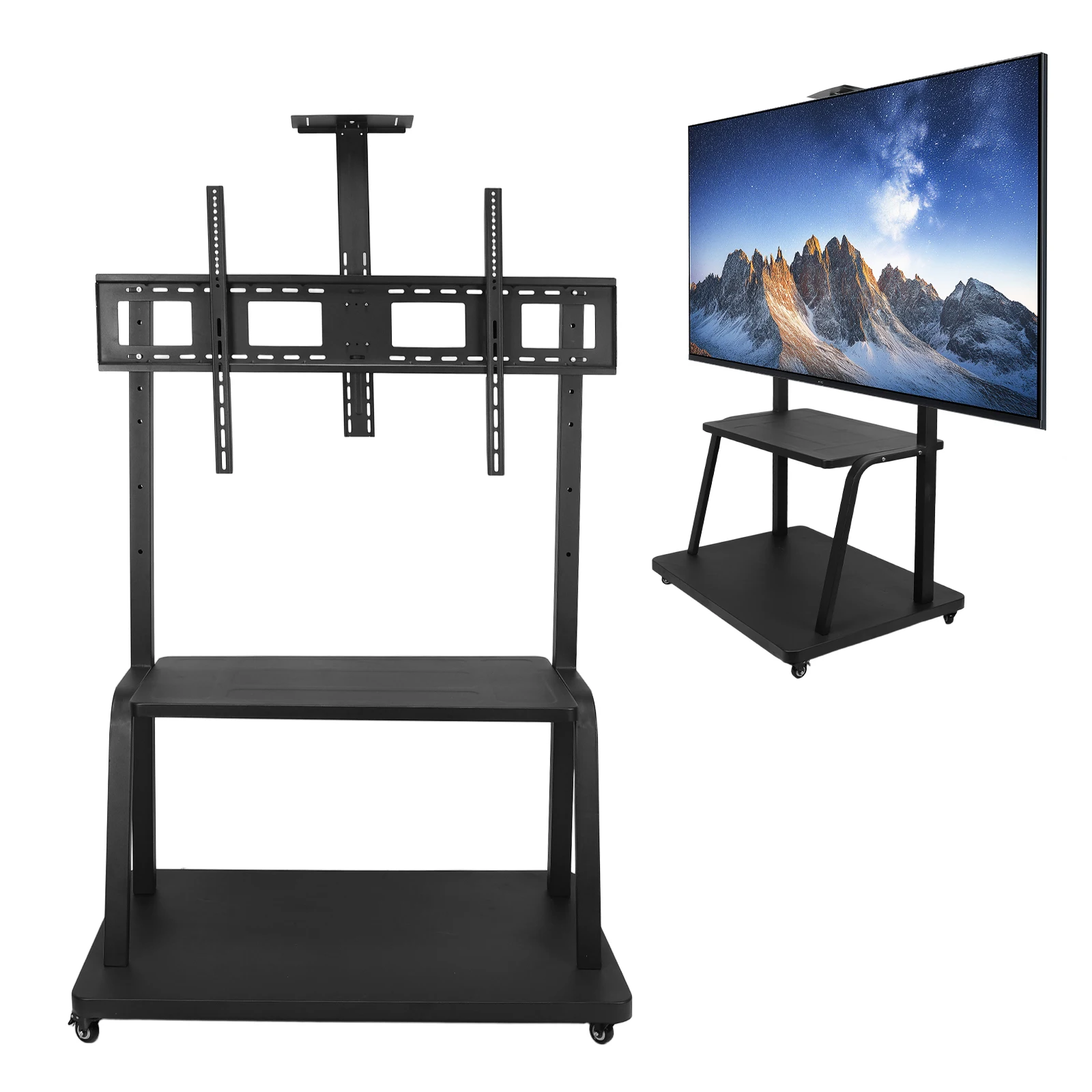 Flat Screen TV Cart with Wheels & Shelf Multi Purpose TV Floor Cart Max Load Up To 660-Pound for Home Office School Use
Flat Screen TV Cart with Wheels & Shelf Multi Purpose TV Floor Cart Max Load Up To 660-Pound for Home Office School Use