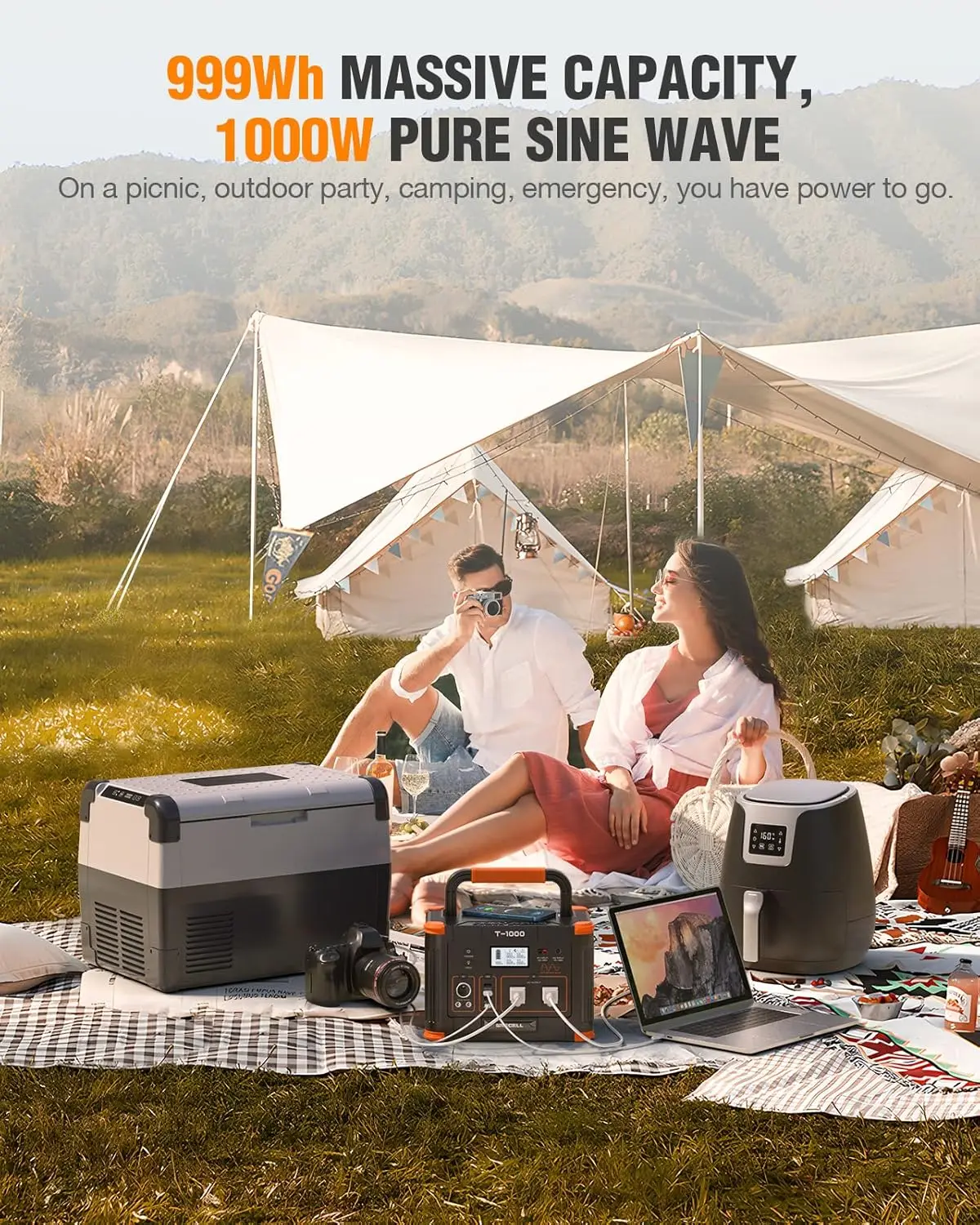 GRECELL 1000W Solar Generator with 200W Portable Solar Panel, 999Wh Portable Power Station Solar Powered Generator Lithium
GRECELL 1000W Solar Generator with 200W Portable Solar Panel, 999Wh Portable Power Station Solar Powered Generator Lithium