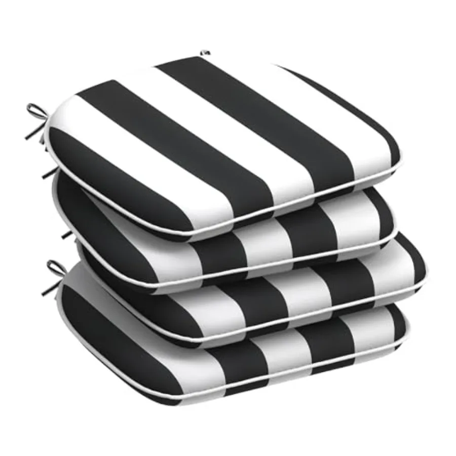Set of 4 Outdoor Chair Cushions with Ties, Water Repellent Patio Chair Pads 17"x 16" for Outdoor Furniture, Round Corner Seat C
Set of 4 Outdoor Chair Cushions with Ties, Water Repellent Patio Chair Pads 17"x 16" for Outdoor Furniture, Round Corner Seat C