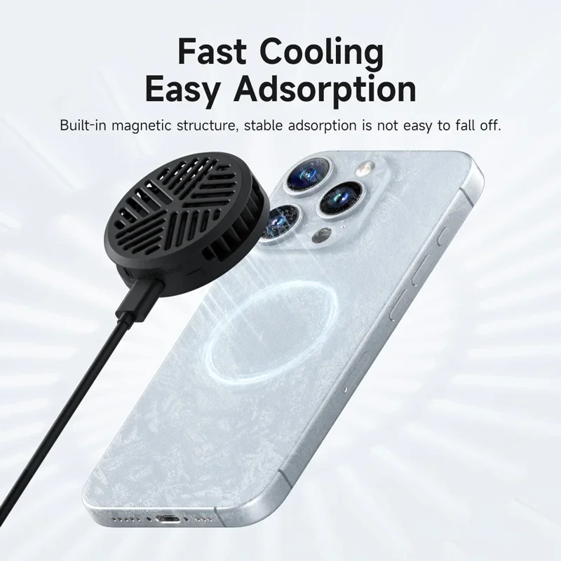 Magnetic Cell Phone Cooler Universal Cooling Fan Mobile Phone Radiator for iPhone 15 Pro Black Shark Gaming Live Stream
Magnetic Cell Phone Cooler Universal Cooling Fan Mobile Phone Radiator for iPhone 15 Pro Black Shark Gaming Live Stream