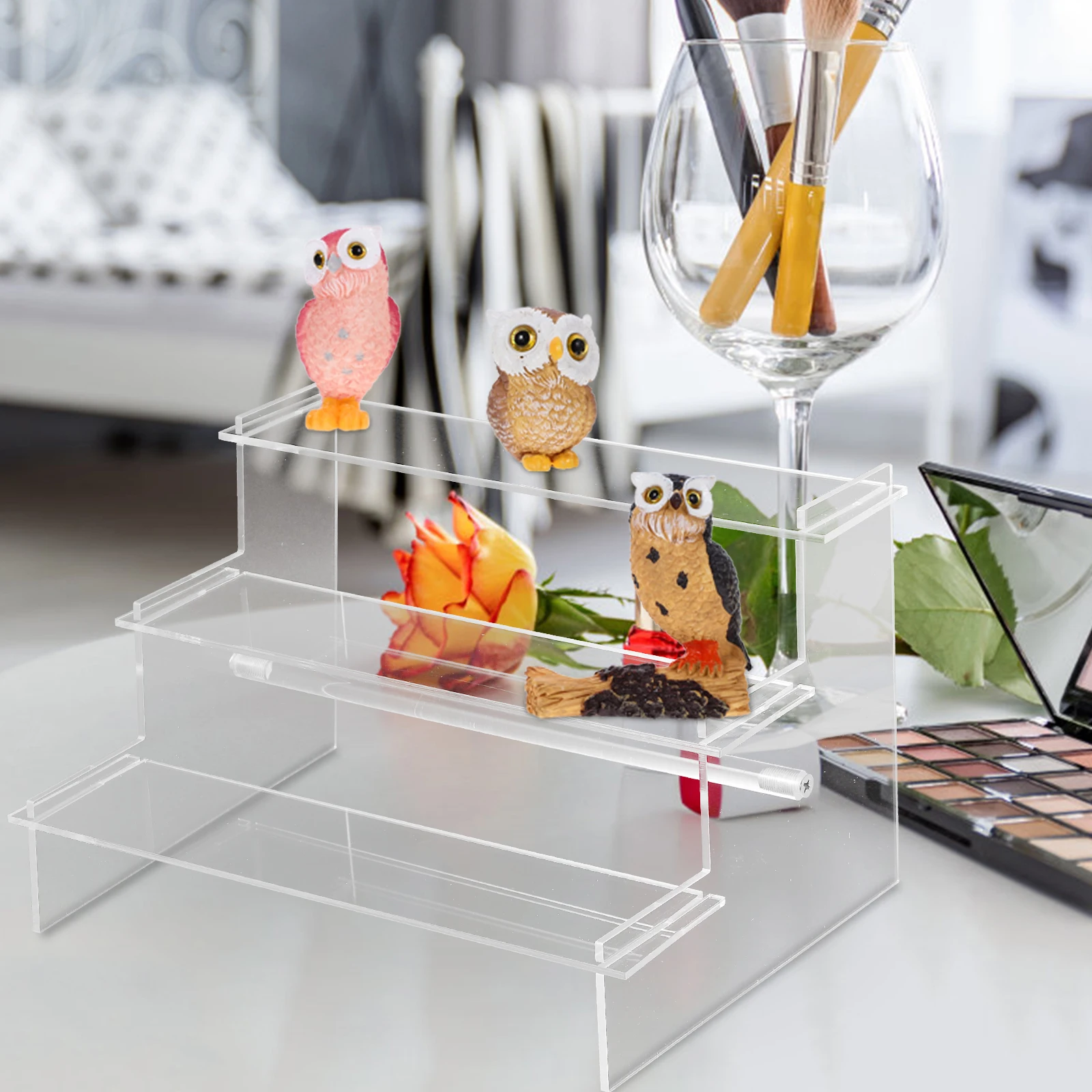 Clear Acrylic Display Stand Multi-Functional 3 Tier Organizer for Perfume Lipstick Accessories
Clear Acrylic Display Stand Multi-Functional 3 Tier Organizer for Perfume Lipstick Accessories