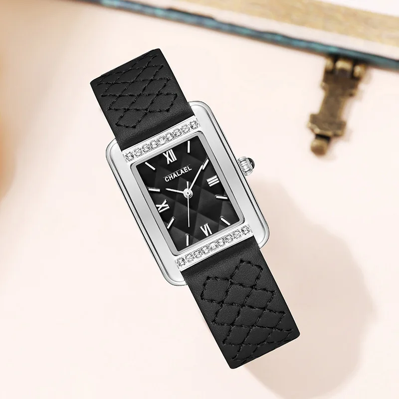 2025 New Elegant Square Ladies Watch with Diamonds High-end Leather Fashion Leisure Student Waterproof Quartz Watch Luxury Gift 
2025 New Elegant Square Ladies Watch with Diamonds High-end Leather Fashion Leisure Student Waterproof Quartz Watch Luxury Gift