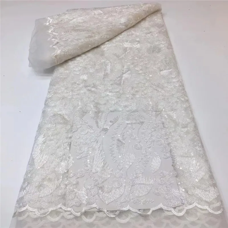 African lace fabric 2022 latest white Indian sari fabric high quality tulle sequined lace fabric for wedding dress
African lace fabric 2022 latest white Indian sari fabric high quality tulle sequined lace fabric for wedding dress