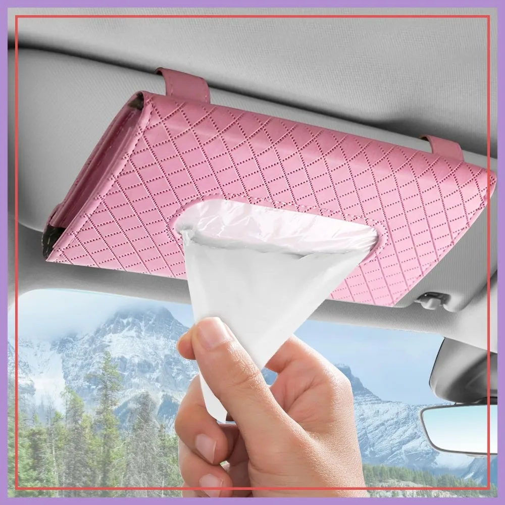 Car Tissue Holder, Premium PU Leather Visor Napkin Dispenser, Universal Sun Visor Tissue Box for Most Vehicles, Plaid Pink
Car Tissue Holder, Premium PU Leather Visor Napkin Dispenser, Universal Sun Visor Tissue Box for Most Vehicles, Plaid Pink