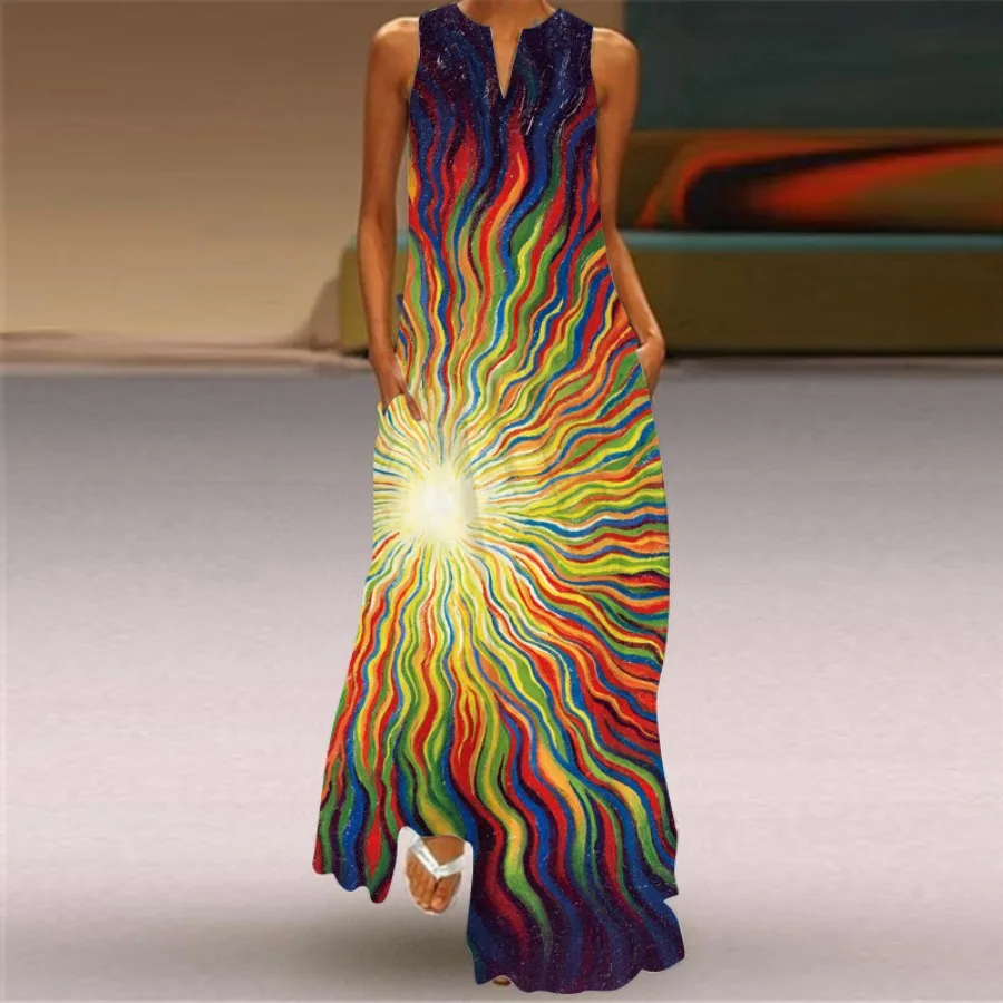 【New style】2026 new summer women's clothing sleeveless v-neck printed sexy dress long dress European and American - women's c
【New style】2026 new summer women's clothing sleeveless v-neck printed sexy dress long dress European and American - women's c