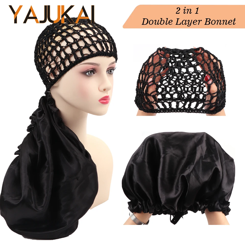 2 In1 Wrap Cap Bonnet For Sleeping Crochet Braid Mesh Wrap Caps For Silk Press Curly Hair Wig Protection Soft Bonnets For Women
2 In1 Wrap Cap Bonnet For Sleeping Crochet Braid Mesh Wrap Caps For Silk Press Curly Hair Wig Protection Soft Bonnets For Women