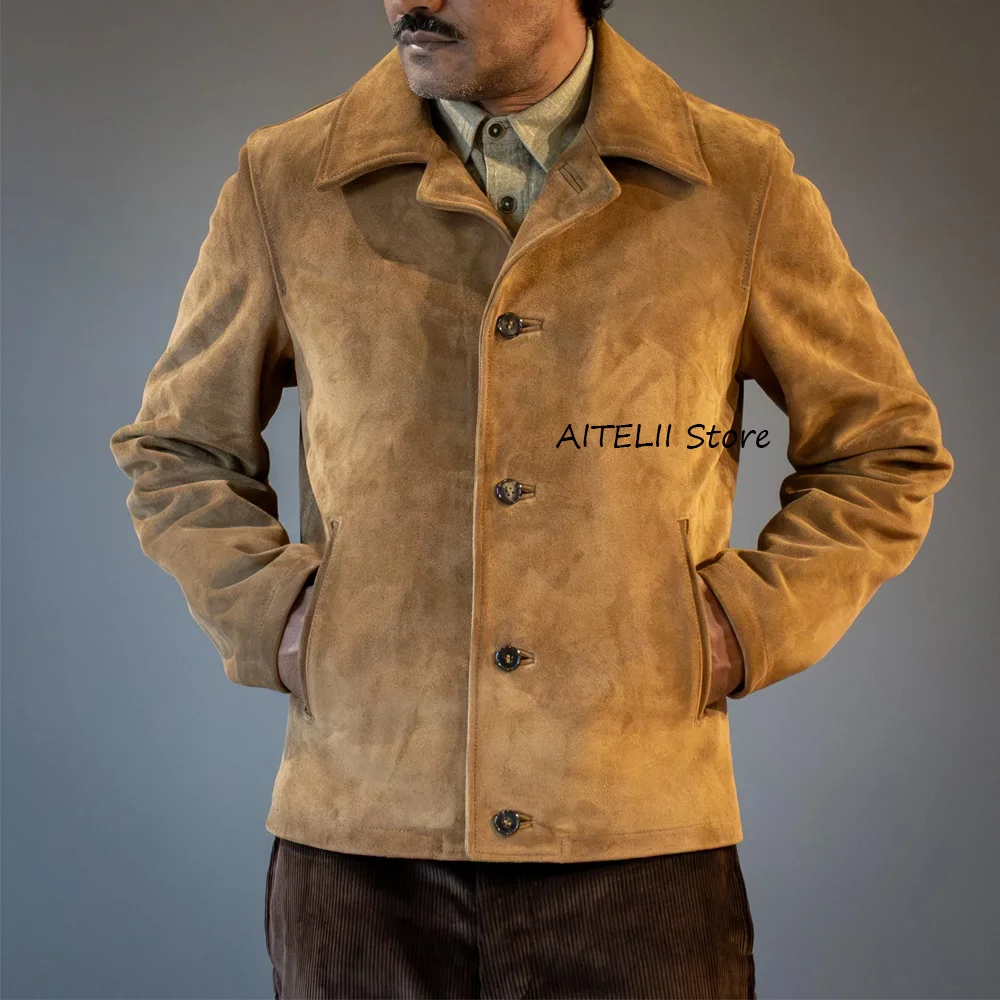 Мужские куртки высокого качества из искусственной замши, модный костюм, мужская куртка, городские пиджаки, повседневное и стильное пальто с воротником с лацканами
Мужские куртки высокого качества из искусственной замши, модный костюм, мужская куртка, городские пиджаки, повседневное и стильное пальто с воротником с лацканами