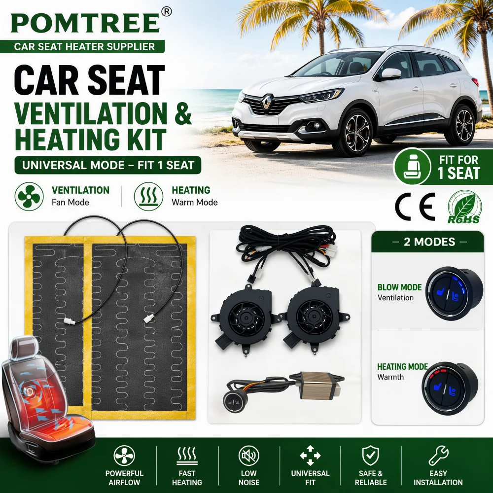 Universal Built-in Car Seat Ventilation Cooling And Heating Kit Fit 1 Seat,Alloy Wire Heating Pad & Single Head 3-Level Switch
Universal Built-in Car Seat Ventilation Cooling And Heating Kit Fit 1 Seat,Alloy Wire Heating Pad & Single Head 3-Level Switch