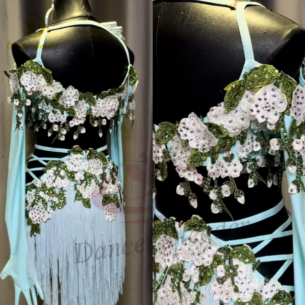Latin Dance Adult Children'S Dress AB Stone High-End Custom Blue Flower Sea Tassel Cha Tango Women'S Clothing
Latin Dance Adult Children'S Dress AB Stone High-End Custom Blue Flower Sea Tassel Cha Tango Women'S Clothing