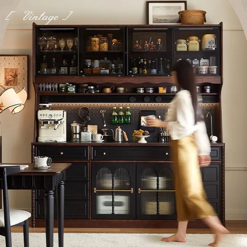 French retro solid wood red oak side cabinet household integrated wall storage
French retro solid wood red oak side cabinet household integrated wall storage