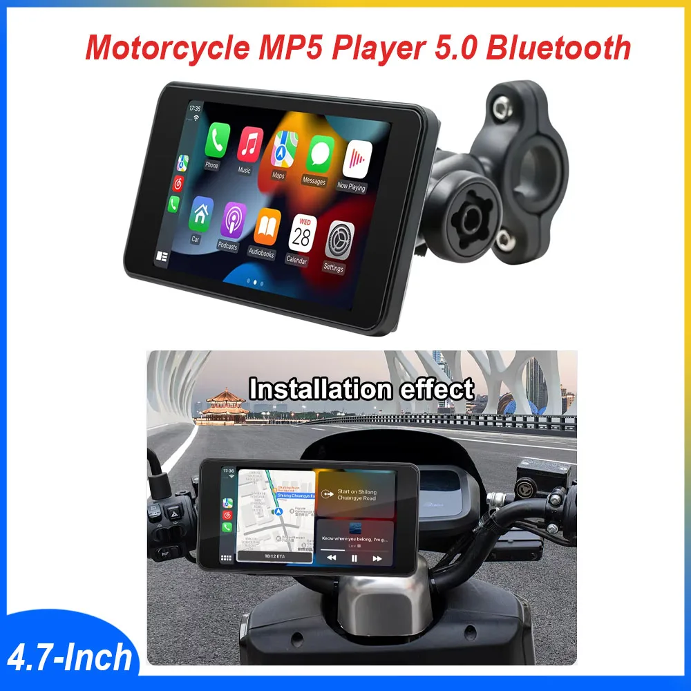 Мотоциклетный MP5-плеер с беспроводным Carplay/Android Auto для мотоцикла, 4,7-дюймовый экран 5,0, Bluetooth, водонепроницаемый навигационный плеер
Мотоциклетный MP5-плеер с беспроводным Carplay/Android Auto для мотоцикла, 4,7-дюймовый экран 5,0, Bluetooth, водонепроницаемый навигационный плеер