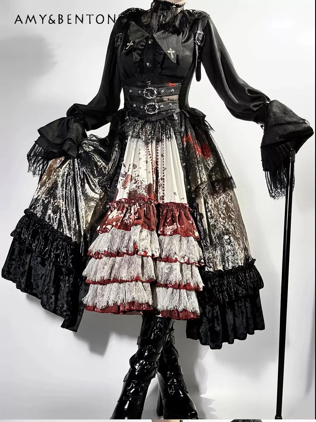 Gothic Lolita Dark Girl Jsk Outfits Women Subculture Retro Court Style Embroidered Long-sleeved Shirt Gorgeous Tutu Dresses
Gothic Lolita Dark Girl Jsk Outfits Women Subculture Retro Court Style Embroidered Long-sleeved Shirt Gorgeous Tutu Dresses