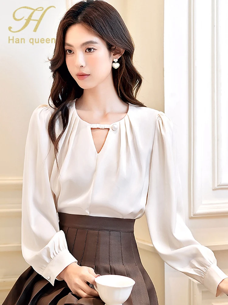 H Han Queen Autumn Loose Korean Reviews Many Girls Clothes Simple Basic Chic Long Sleeve Blouses Vintage Top Simple Casual Shirt
H Han Queen Autumn Loose Korean Reviews Many Girls Clothes Simple Basic Chic Long Sleeve Blouses Vintage Top Simple Casual Shirt