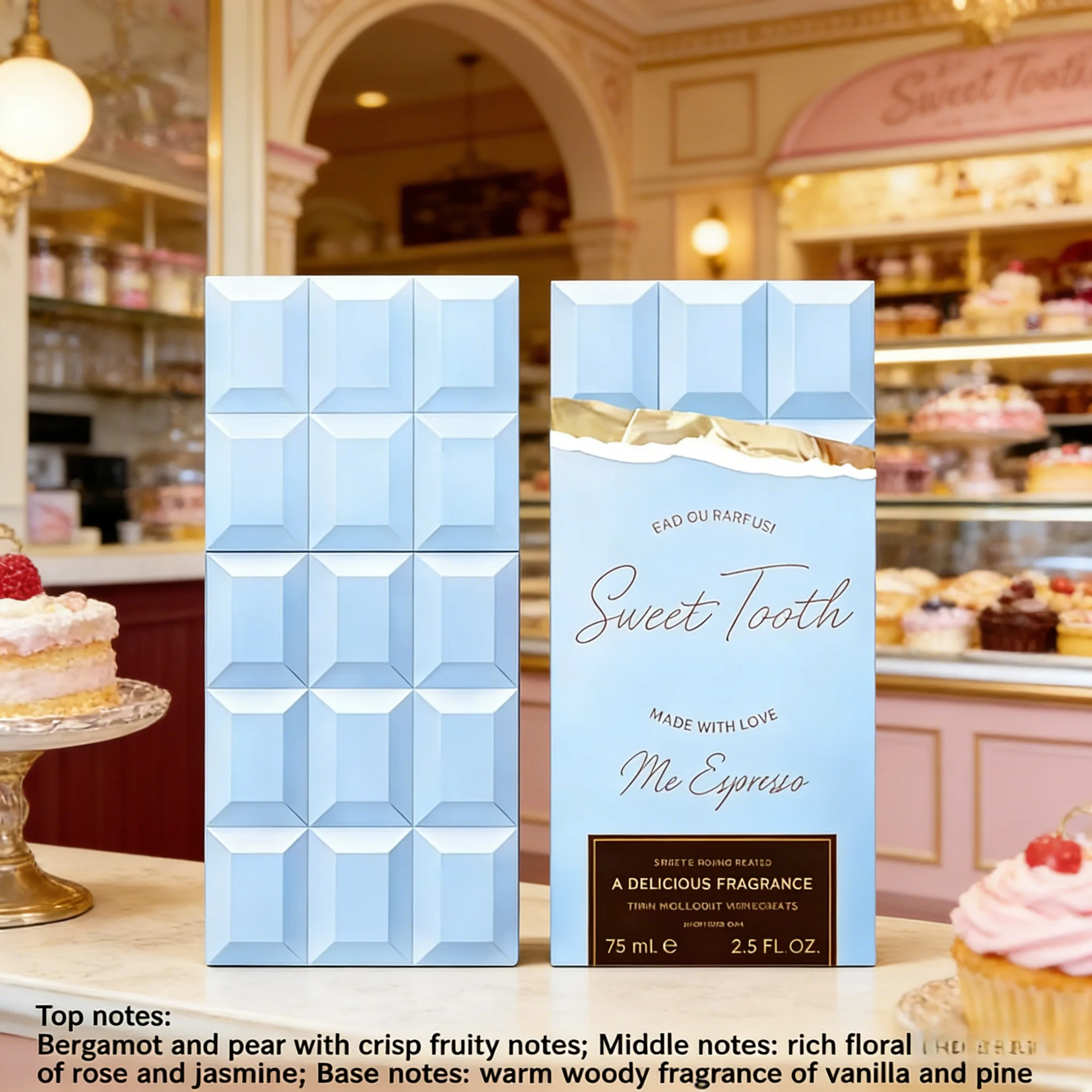 Sweet Tooth Eau de Parfum 75ml, Sweet Gourmand Vanilla Women's Perfume, Long Lasting Cute Fragrance, Perfect Holiday Gift
Sweet Tooth Eau de Parfum 75ml, Sweet Gourmand Vanilla Women's Perfume, Long Lasting Cute Fragrance, Perfect Holiday Gift