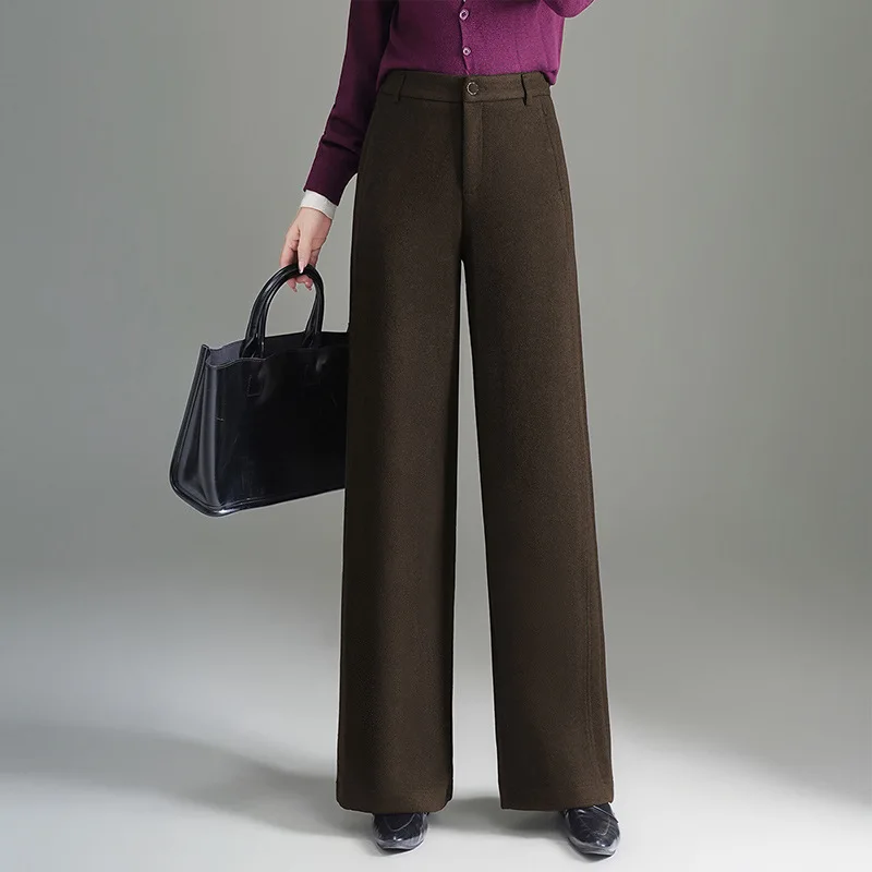 Осень/зима, свободные утягивающие элегантные прямые брюки с высокой талией и девятью точками, женские повседневные брюки
Осень/зима, свободные утягивающие элегантные прямые брюки с высокой талией и девятью точками, женские повседневные брюки