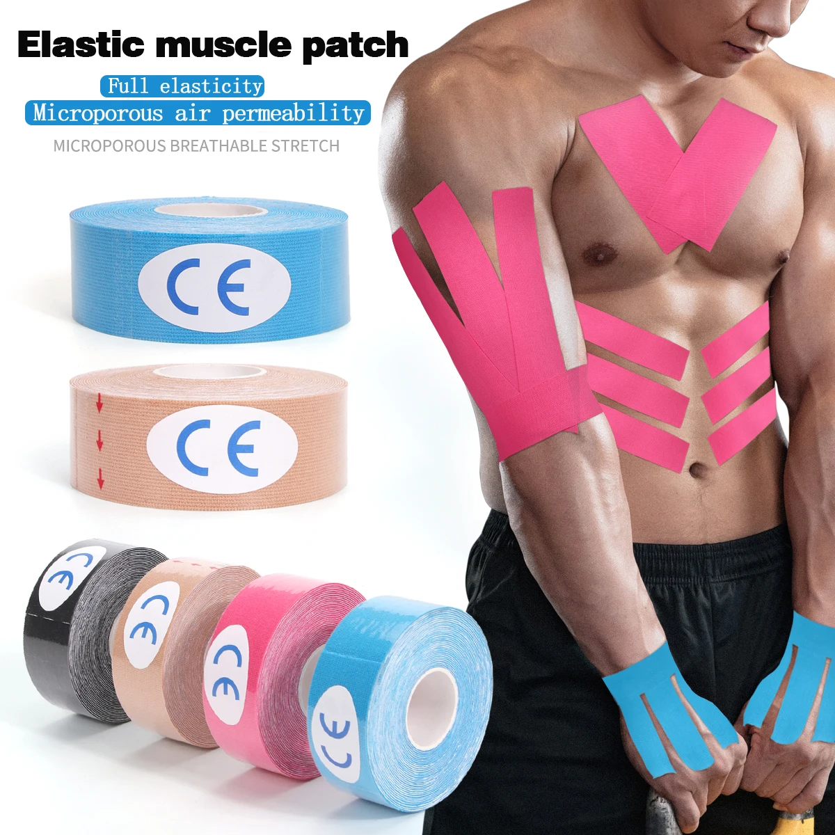 5 PCS Kinesiology Tape Muscle Bandage Sports Cotton Elastic Adhesive Strain Injury Tape Knee Muscle Pain Relief Stickers
5 PCS Kinesiology Tape Muscle Bandage Sports Cotton Elastic Adhesive Strain Injury Tape Knee Muscle Pain Relief Stickers