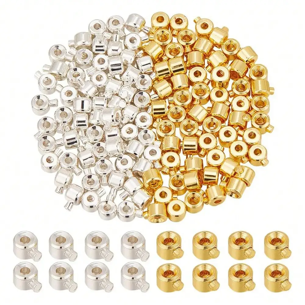 30/50pcs Crimp Beads For Jewelry Making Golden Silvery Metal Bead Stopper Crimp Charms For Bracelet Necklace Ends Accessories
30/50pcs Crimp Beads For Jewelry Making Golden Silvery Metal Bead Stopper Crimp Charms For Bracelet Necklace Ends Accessories