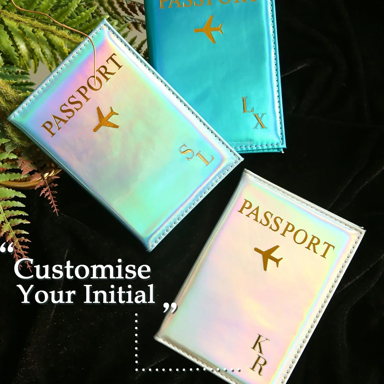 Personalized Initial Gold Monogram Passport Holder - Iridescent Laser Leather Cover Unique Travel Gift for Loved Ones
Personalized Initial Gold Monogram Passport Holder - Iridescent Laser Leather Cover Unique Travel Gift for Loved Ones