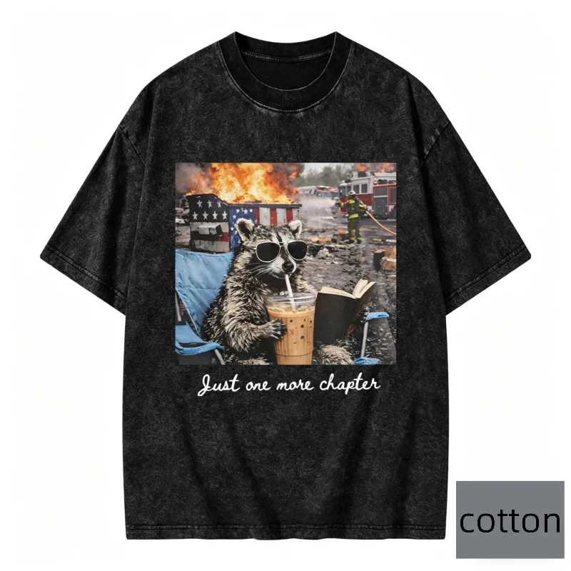 Vintage Cotton T-shirt Men Women Raccoon Reading Graphic Tee Short-sleeved Oversized Top Fashionable Streetwear Tee Top Unsex
Vintage Cotton T-shirt Men Women Raccoon Reading Graphic Tee Short-sleeved Oversized Top Fashionable Streetwear Tee Top Unsex