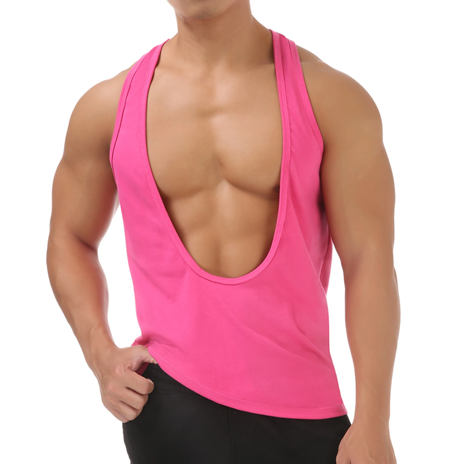 Men's Sexy Deep V Sleeveless Vest Fashion Casual Clothing T-Shirt Summer Breathable Sports Singlet Street Clothing 
Men's Sexy Deep V Sleeveless Vest Fashion Casual Clothing T-Shirt Summer Breathable Sports Singlet Street Clothing