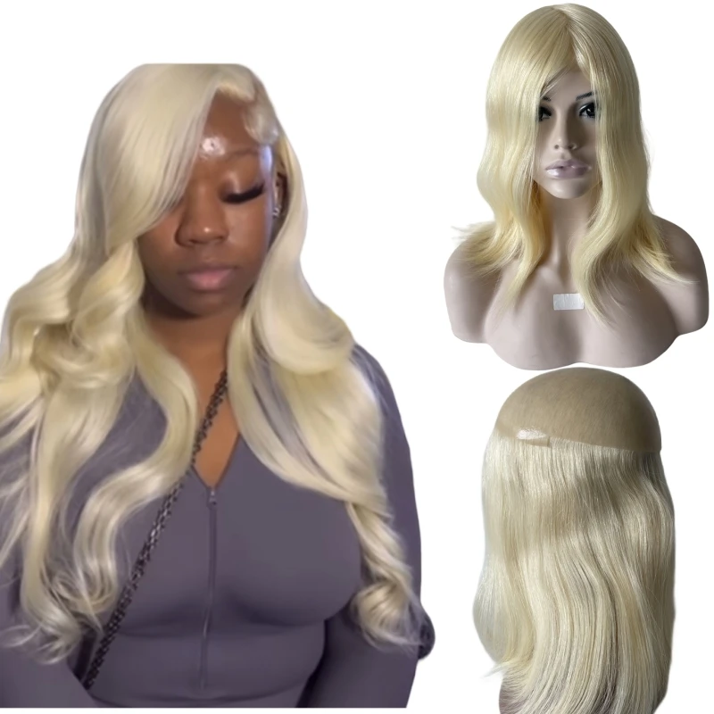 Бразильские системы натуральных человеческих волос 613, светлый цвет, 7x9, полный топпер из искусственной кожи для чернокожих женщин
Бразильские системы натуральных человеческих волос 613, светлый цвет, 7x9, полный топпер из искусственной кожи для чернокожих женщин