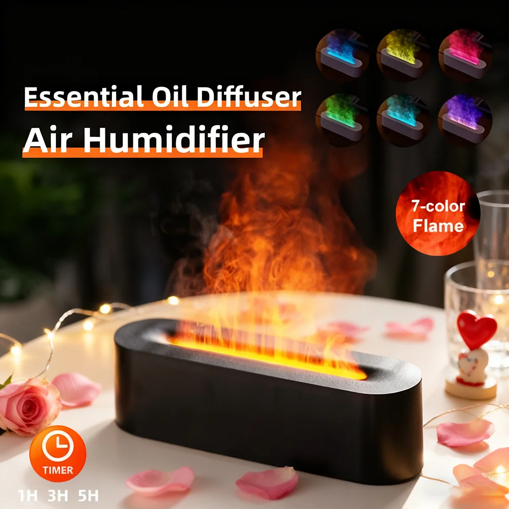 1PC Simulated Flame Air Humidifier | Aroma Diffuser, with 7-Color Lights, 3-level Timers, Fine Mist, Quiet, for Indoor Use
1PC Simulated Flame Air Humidifier | Aroma Diffuser, with 7-Color Lights, 3-level Timers, Fine Mist, Quiet, for Indoor Use