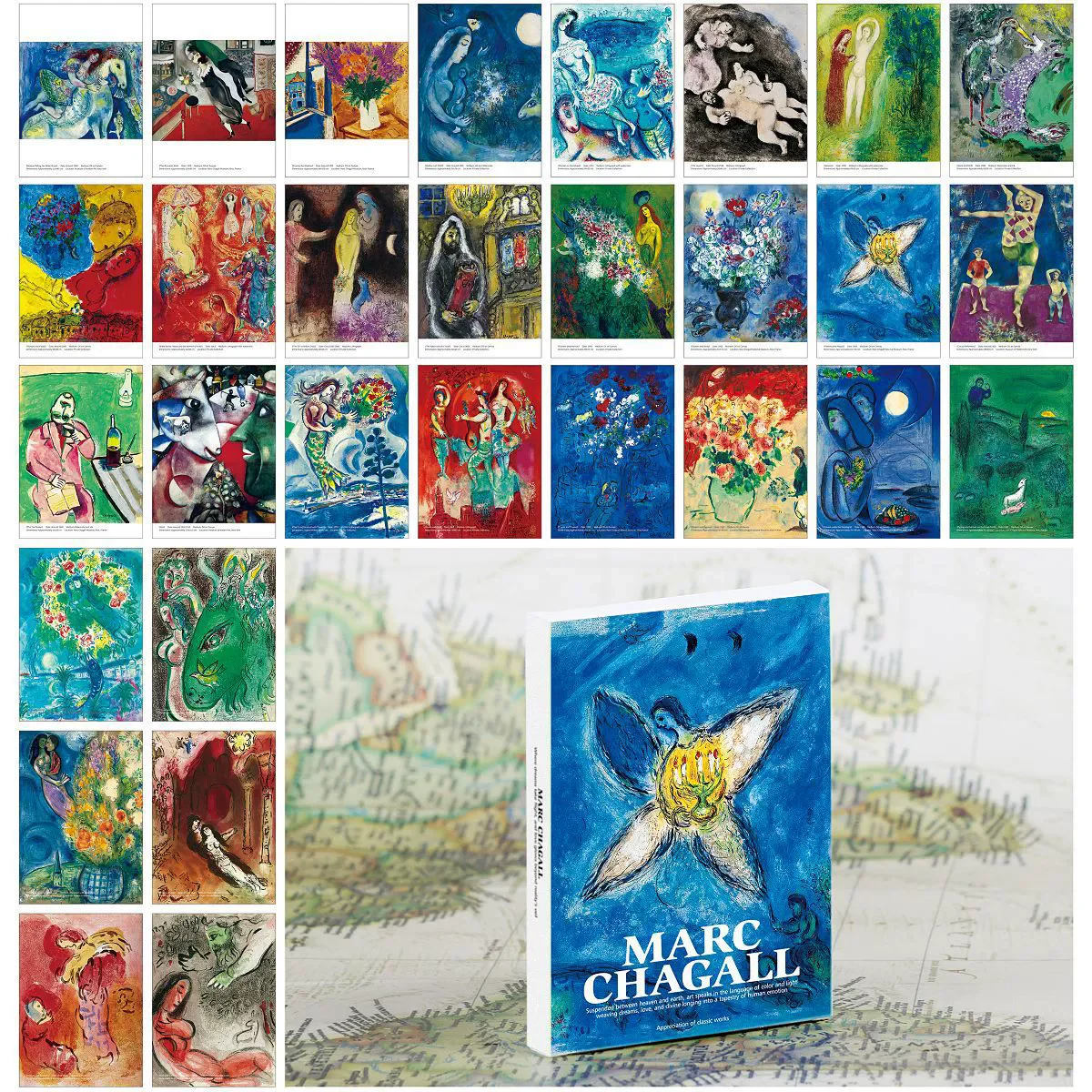Набор из 30 открыток с картинами Марка Шагала - Винтажные французские открытки с масляными живописями для коллекции и в качестве подарка
Набор из 30 открыток с картинами Марка Шагала - Винтажные французские открытки с масляными живописями для коллекции и в качестве подарка