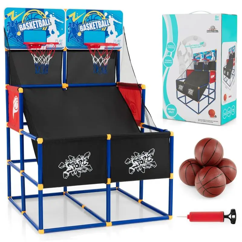 Kids Arcade Basketball Game Set with 4 Basketballs and Ball Pump
Kids Arcade Basketball Game Set with 4 Basketballs and Ball Pump