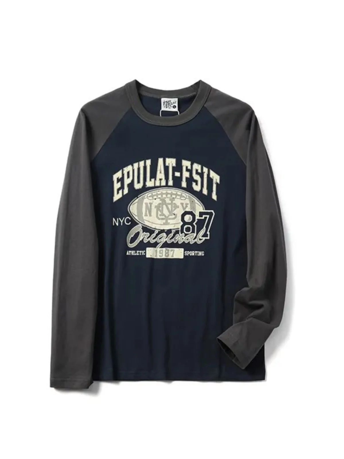 American Retro Waed Lightly Faded Skin-friendly Breathable Spring Autumn ex Long Sve Casual Base T-irt
American Retro Waed Lightly Faded Skin-friendly Breathable Spring Autumn ex Long Sve Casual Base T-irt