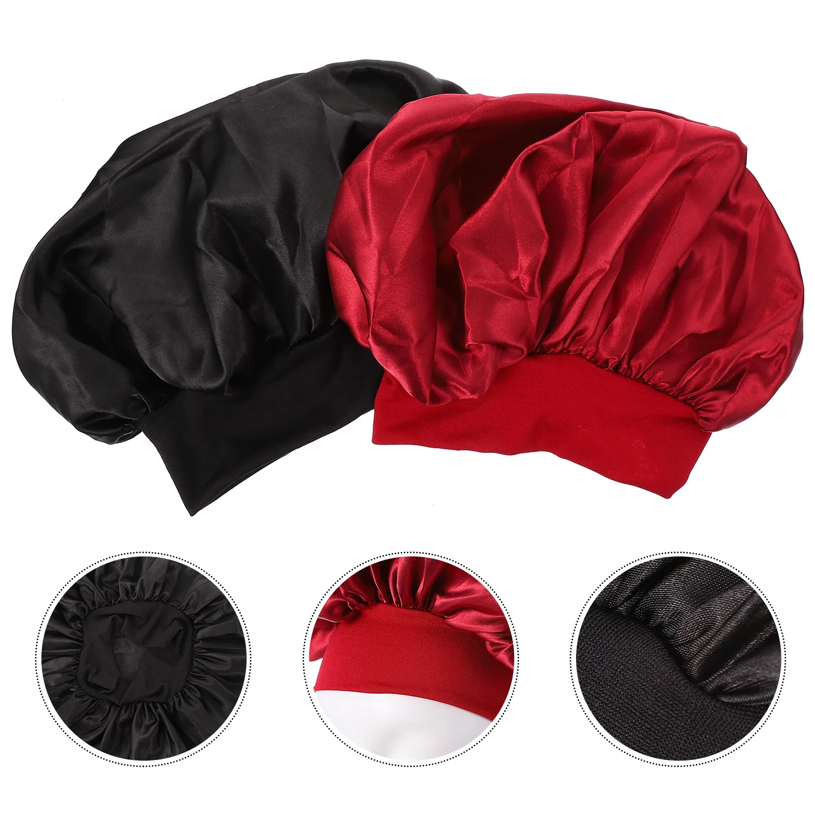 2 шт., высокоэластичная пышная шапка, мягкая шелковая ночная шапка для сна, анти-завязывающая влагу уплотнение для всех сезонов, шапочка для сна
2 шт., высокоэластичная пышная шапка, мягкая шелковая ночная шапка для сна, анти-завязывающая влагу уплотнение для всех сезонов, шапочка для сна