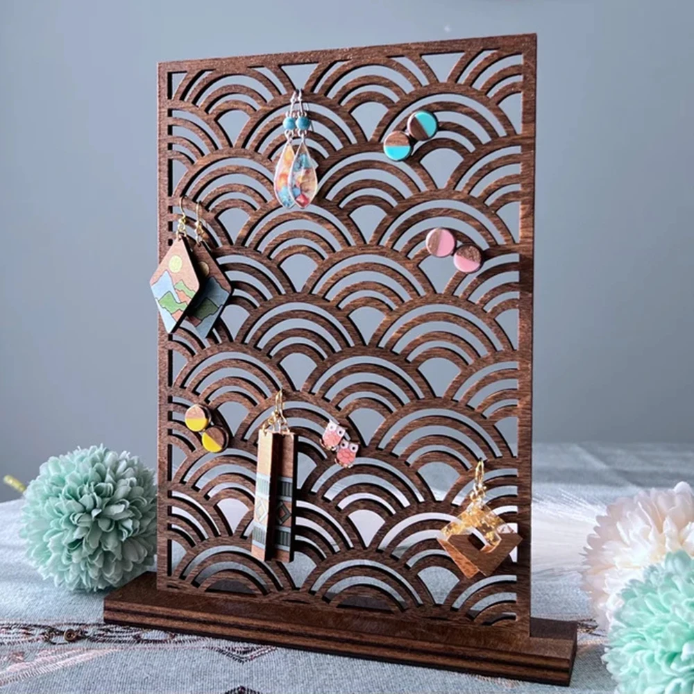 Retro Carved Hollow Out Wooden Earring Holder Earring Display Stand Detachable Wood Earring Hanging Stand Jewelry Storage Rack
Retro Carved Hollow Out Wooden Earring Holder Earring Display Stand Detachable Wood Earring Hanging Stand Jewelry Storage Rack