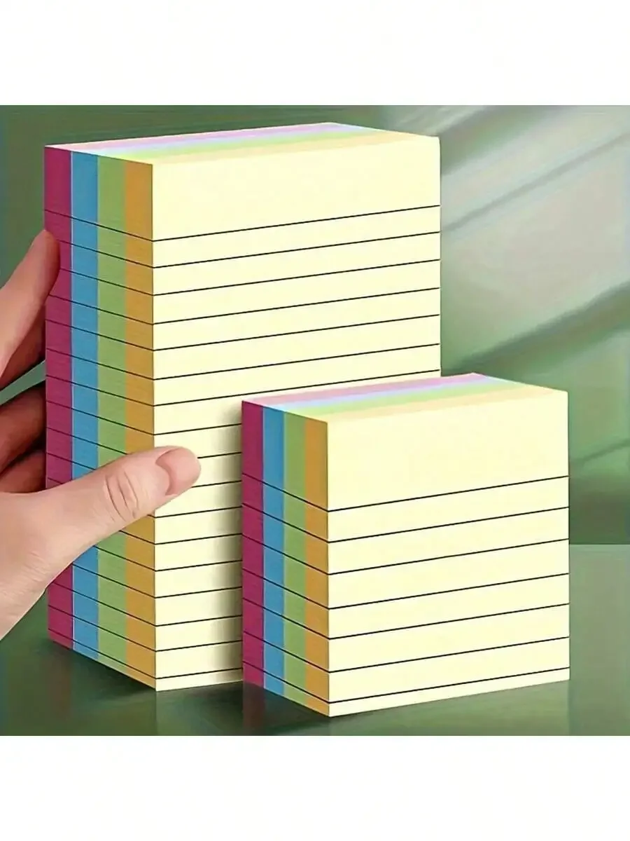 100/200pcs, Colorful Horizontal Line Sticky Notes, Portable, Convenient, And Easy To Use For Students And Office Workers, Back
100/200pcs, Colorful Horizontal Line Sticky Notes, Portable, Convenient, And Easy To Use For Students And Office Workers, Back