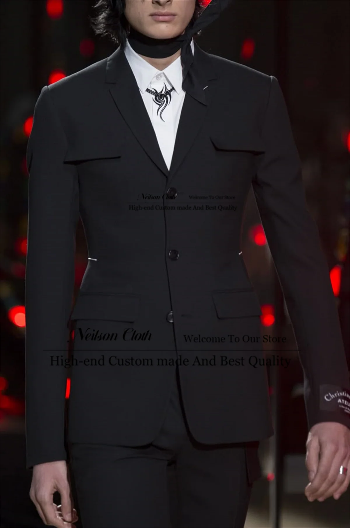 Business Black Male Prom Blazers 2 Pcs Sets Single Breasted Groom Wedding Tuxedos Notched Lapel Slim Fit Terno Masculino
Business Black Male Prom Blazers 2 Pcs Sets Single Breasted Groom Wedding Tuxedos Notched Lapel Slim Fit Terno Masculino