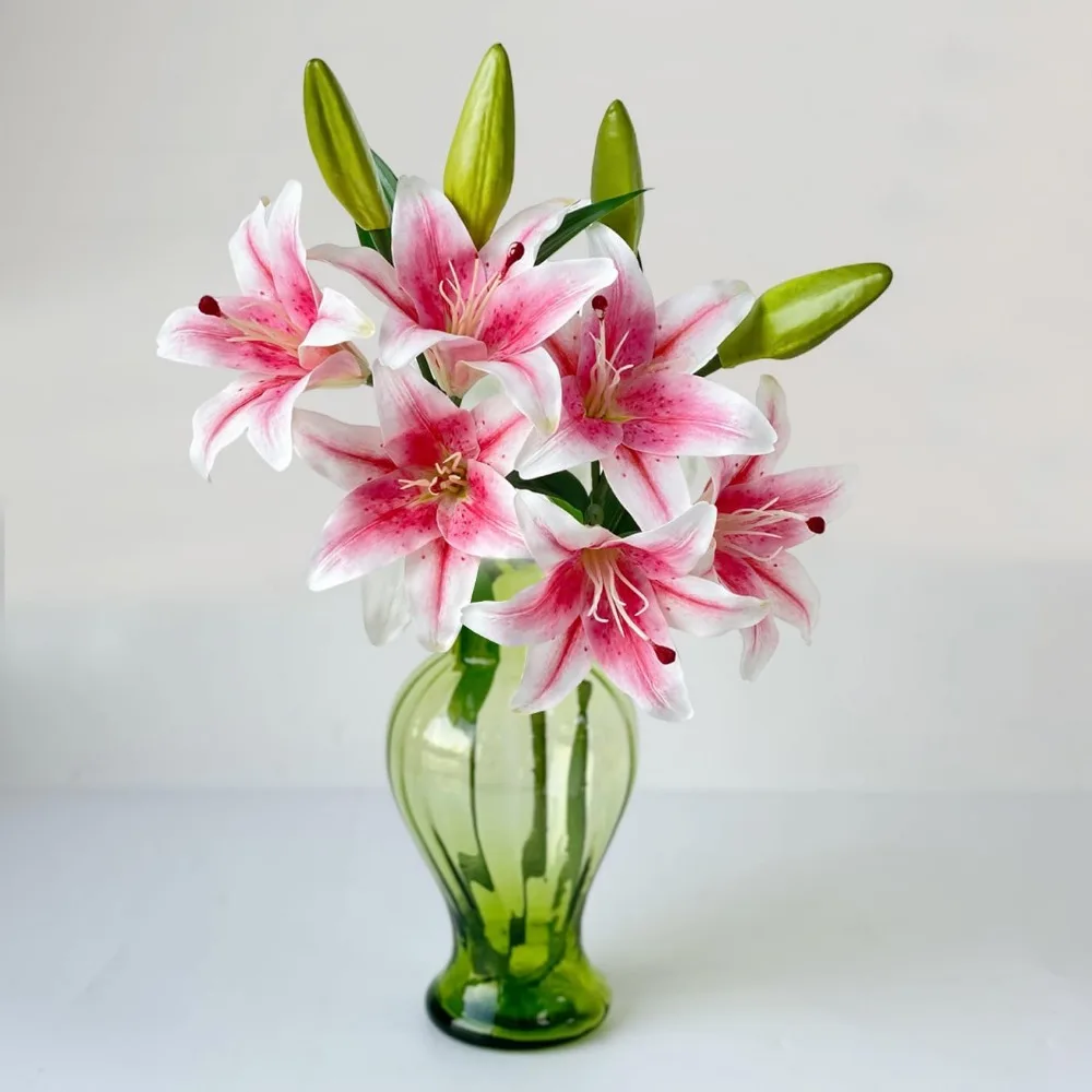 Yalzone 2 шт. 28-дюймовые розовые искусственные цветы лилии Поддельные настоящие сенсорные лилии 3 головки 2 бутоны Розовые цветы Искусственные искусственные лилии для дома
Yalzone 2 шт. 28-дюймовые розовые искусственные цветы лилии Поддельные настоящие сенсорные лилии 3 головки 2 бутоны Розовые цветы Искусственные искусственные лилии для дома