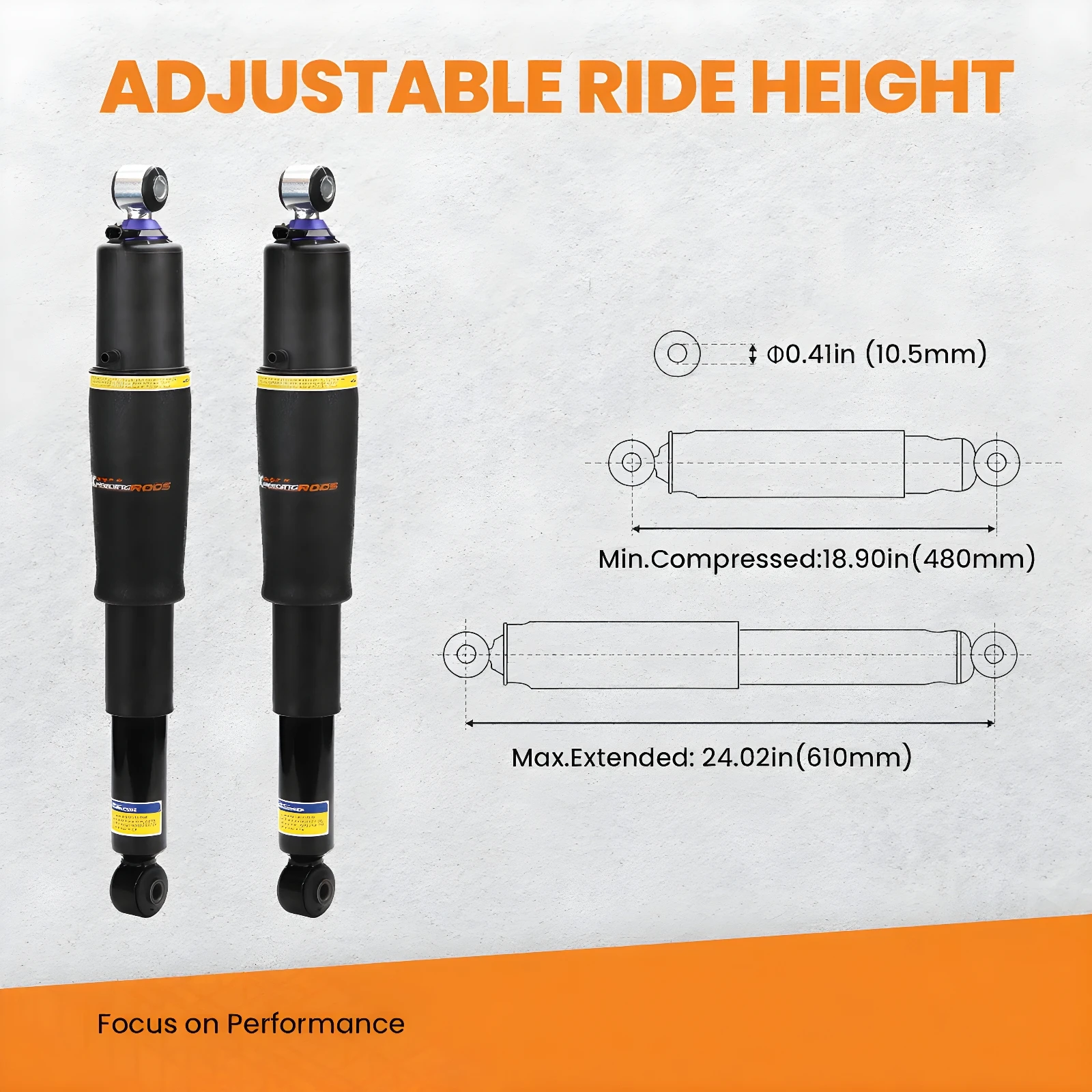 Rear Air Ride Suspension Shocks Pair For Chevrolet GMC Cadillac Escalade 2002-14
Rear Air Ride Suspension Shocks Pair For Chevrolet GMC Cadillac Escalade 2002-14
