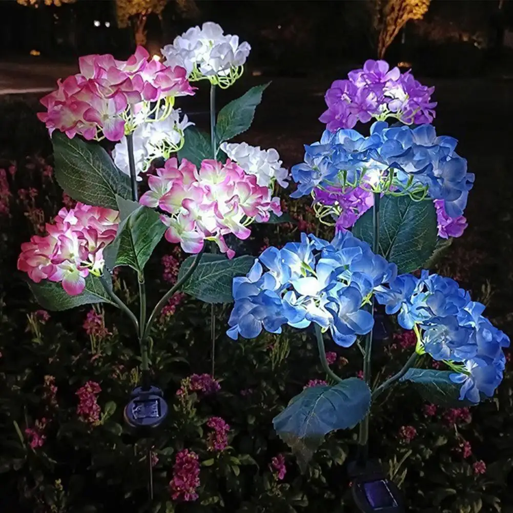 Hydrangea Solar Lights 3-head Solar Hydrangea Garden Lights Colorful Led Outdoor Stake Lamps Waterproof Fairy Flower for Patio
Hydrangea Solar Lights 3-head Solar Hydrangea Garden Lights Colorful Led Outdoor Stake Lamps Waterproof Fairy Flower for Patio