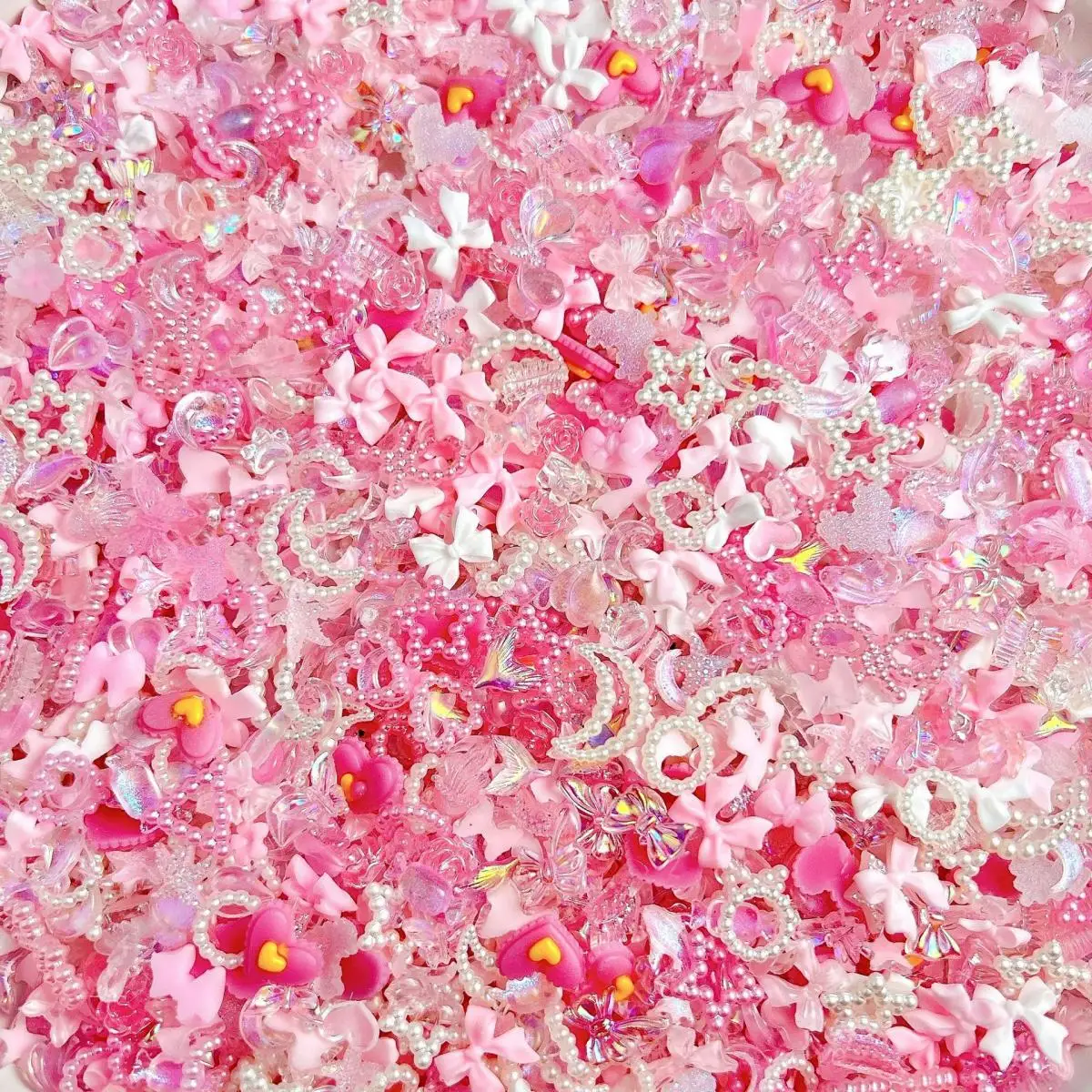 Sweet 3D Pink White Mixed Nail Charms Resin Hollow Out Heart Bow Star Nail Art Decoration Cream Glue Accessories For DIY Crafts
Sweet 3D Pink White Mixed Nail Charms Resin Hollow Out Heart Bow Star Nail Art Decoration Cream Glue Accessories For DIY Crafts