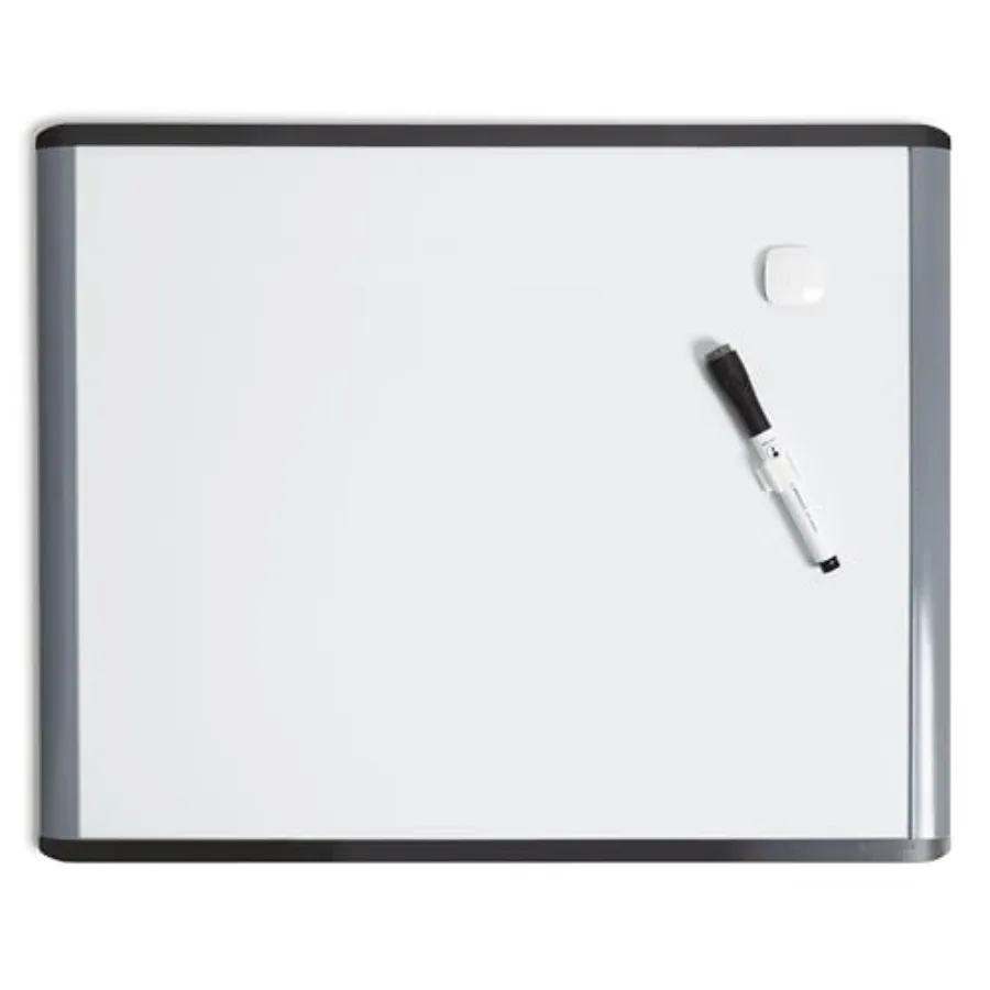 Magnetic Dry Erase Board White Board, 16" x 20", Black and Grey Frame, Includes Marker and Magnet
Magnetic Dry Erase Board White Board, 16" x 20", Black and Grey Frame, Includes Marker and Magnet