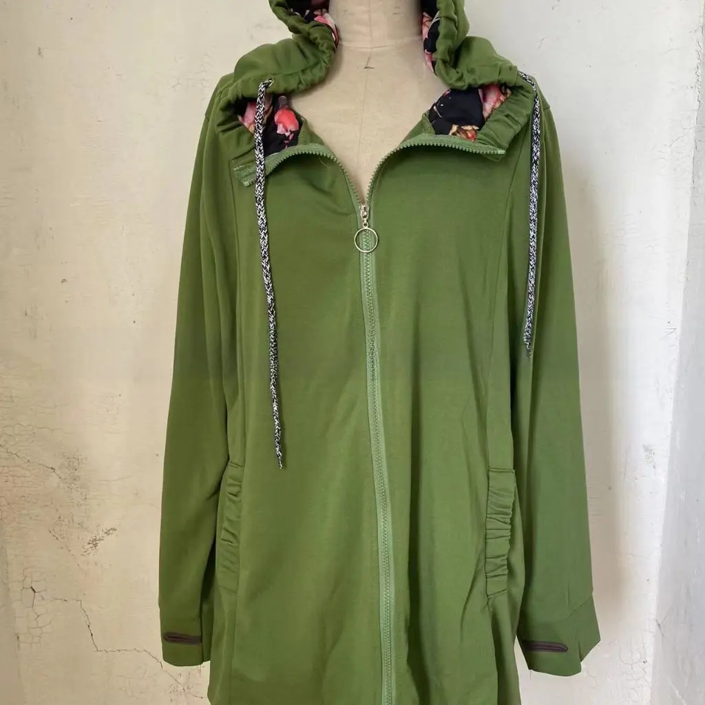 Women's Slim Stitching Hooded Coat Sweater Drawstring Fashion Outerwear for Autumn Winter by
Women's Slim Stitching Hooded Coat Sweater Drawstring Fashion Outerwear for Autumn Winter by