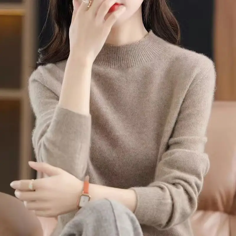 100% pure wool half-neck pullover in autumn and winter new cashmere sweater women's casual knit top women's
100% pure wool half-neck pullover in autumn and winter new cashmere sweater women's casual knit top women's