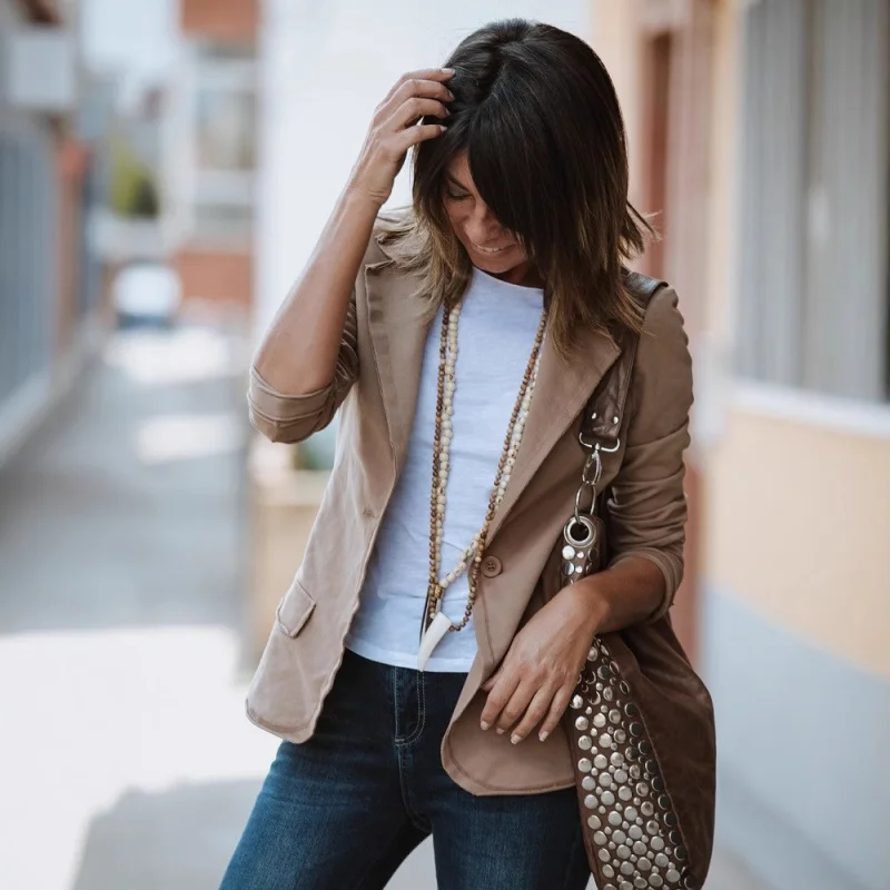 European and American Autumn Winter New Arrival Hot-Selling Turn-Down Collar One-Button Fashion Small
European and American Autumn Winter New Arrival Hot-Selling Turn-Down Collar One-Button Fashion Small