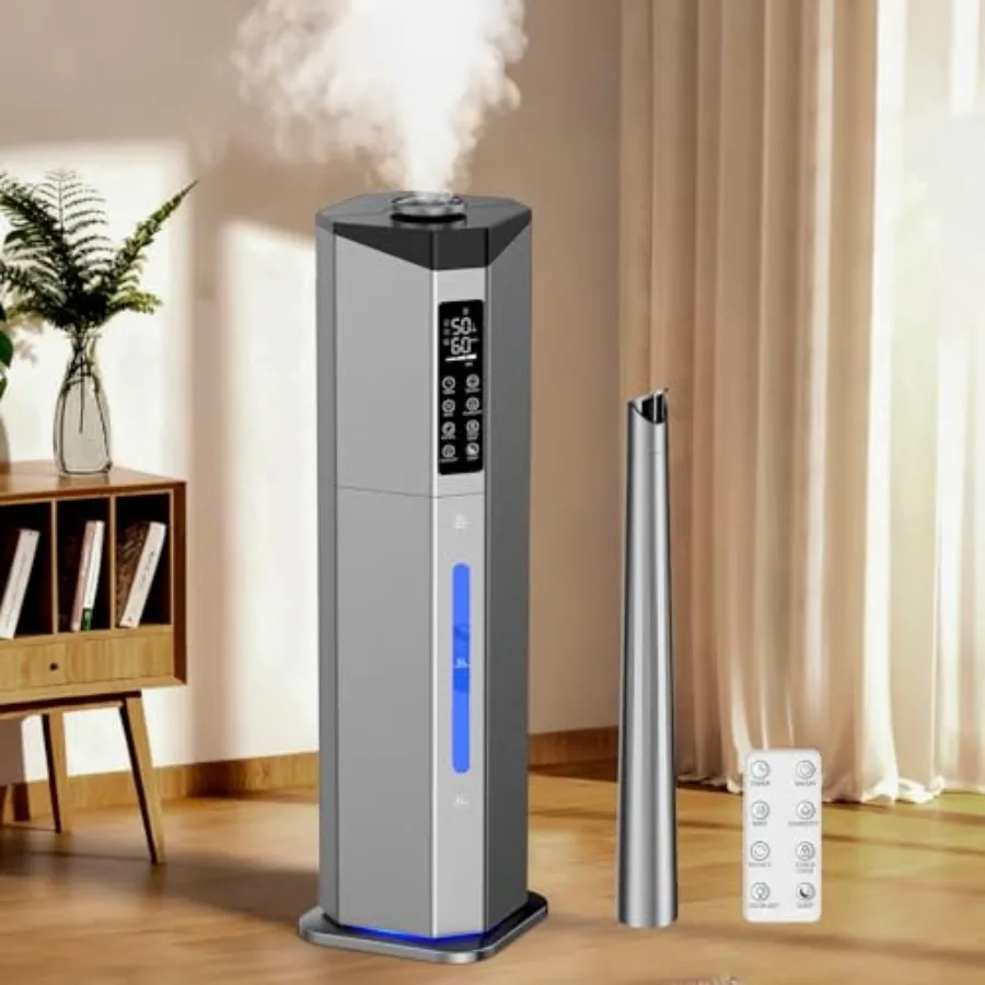 Humidifiers for Bedroom - 2.38Gal/9L Dual Atomizers Top Fill Humidifier for Large Room 2000ft² with Auto Rotation 7-Color Light
Humidifiers for Bedroom - 2.38Gal/9L Dual Atomizers Top Fill Humidifier for Large Room 2000ft² with Auto Rotation 7-Color Light